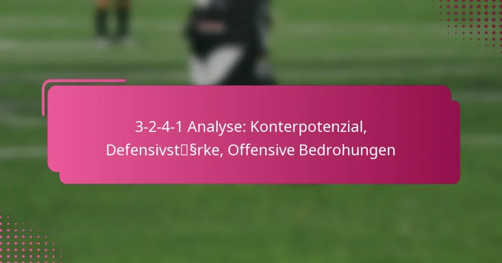 3-2-4-1 Analyse: Konterpotenzial, Defensivstärke, Offensive Bedrohungen