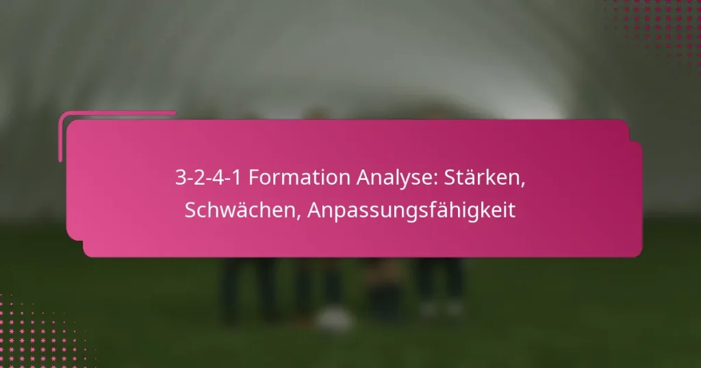 3-2-4-1 Formation Analyse: Stärken, Schwächen, Anpassungsfähigkeit