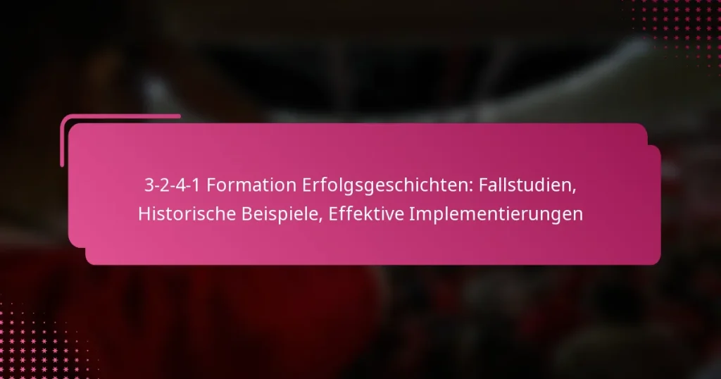 3-2-4-1 Formation Erfolgsgeschichten: Fallstudien, Historische Beispiele, Effektive Implementierungen