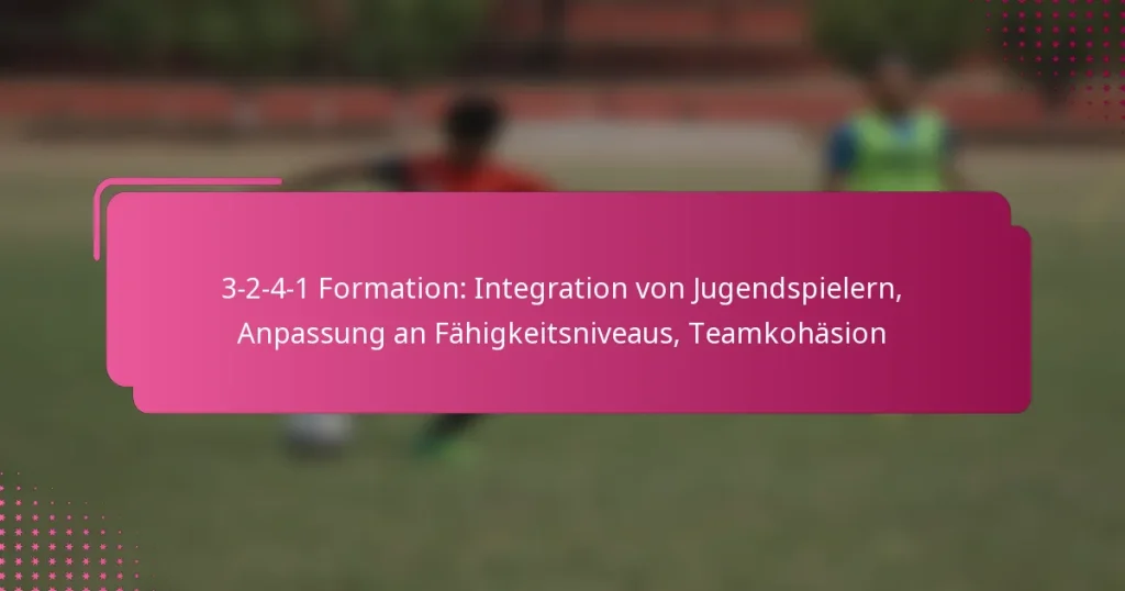 3-2-4-1 Formation: Integration von Jugendspielern, Anpassung an Fähigkeitsniveaus, Teamkohäsion