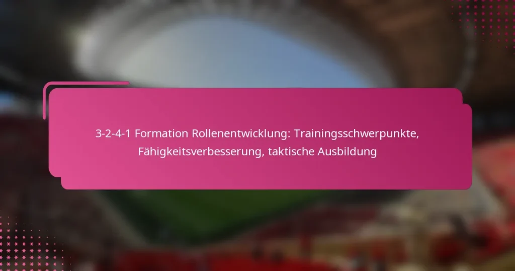 3-2-4-1 Formation Rollenentwicklung: Trainingsschwerpunkte, Fähigkeitsverbesserung, taktische Ausbildung
