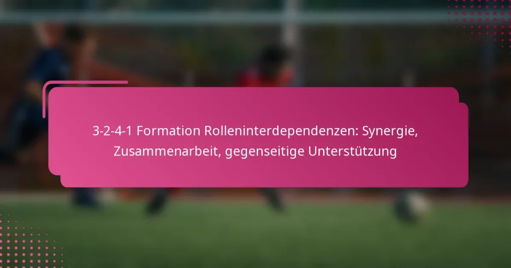 3-2-4-1 Formation Rolleninterdependenzen: Synergie, Zusammenarbeit, gegenseitige Unterstützung