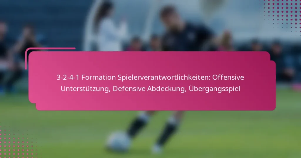 3-2-4-1 Formation Spielerverantwortlichkeiten: Offensive Unterstützung, Defensive Abdeckung, Übergangsspiel