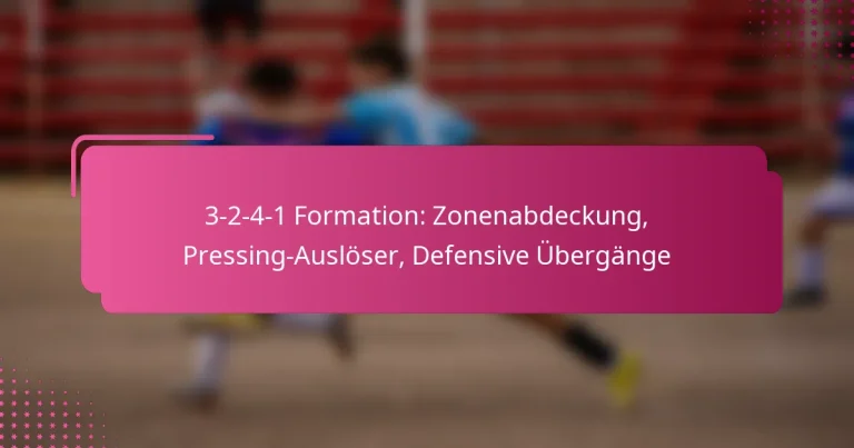 3-2-4-1 Formation: Zonenabdeckung, Pressing-Auslöser, Defensive Übergänge