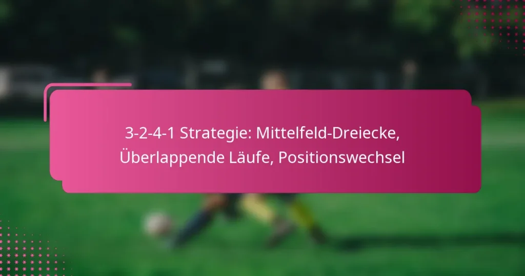 3-2-4-1 Strategie: Mittelfeld-Dreiecke, Überlappende Läufe, Positionswechsel