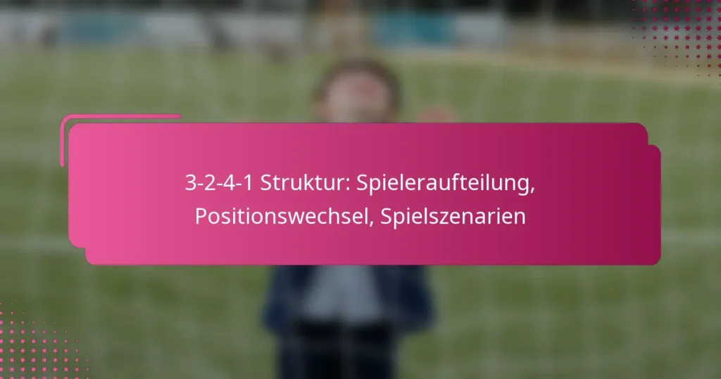 3-2-4-1 Struktur: Spieleraufteilung, Positionswechsel, Spielszenarien