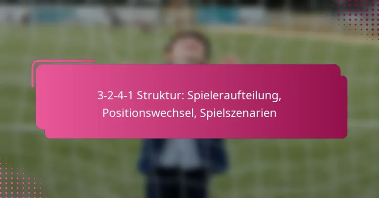 3-2-4-1 Struktur: Spieleraufteilung, Positionswechsel, Spielszenarien