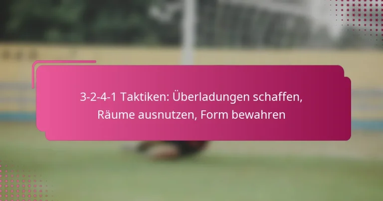 3-2-4-1 Taktiken: Überladungen schaffen, Räume ausnutzen, Form bewahren