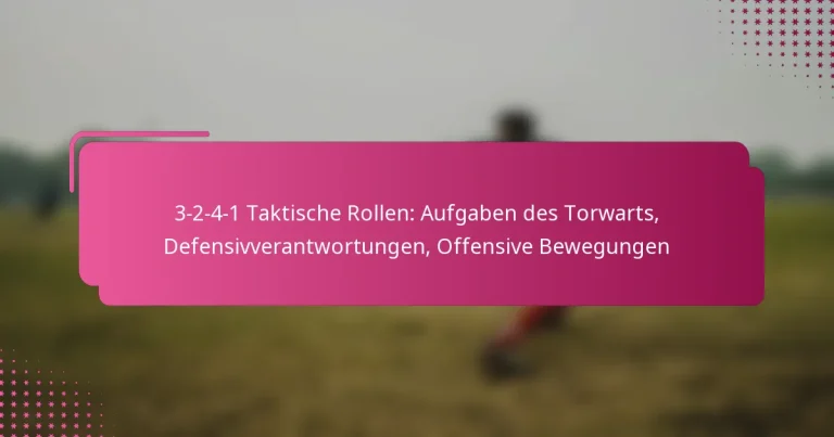 3-2-4-1 Taktische Rollen: Aufgaben des Torwarts, Defensivverantwortungen, Offensive Bewegungen