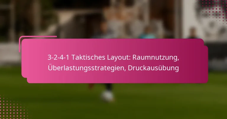 3-2-4-1 Taktisches Layout: Raumnutzung, Überlastungsstrategien, Druckausübung