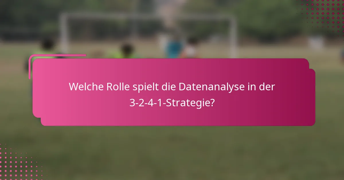 Welche Rolle spielt die Datenanalyse in der 3-2-4-1-Strategie?